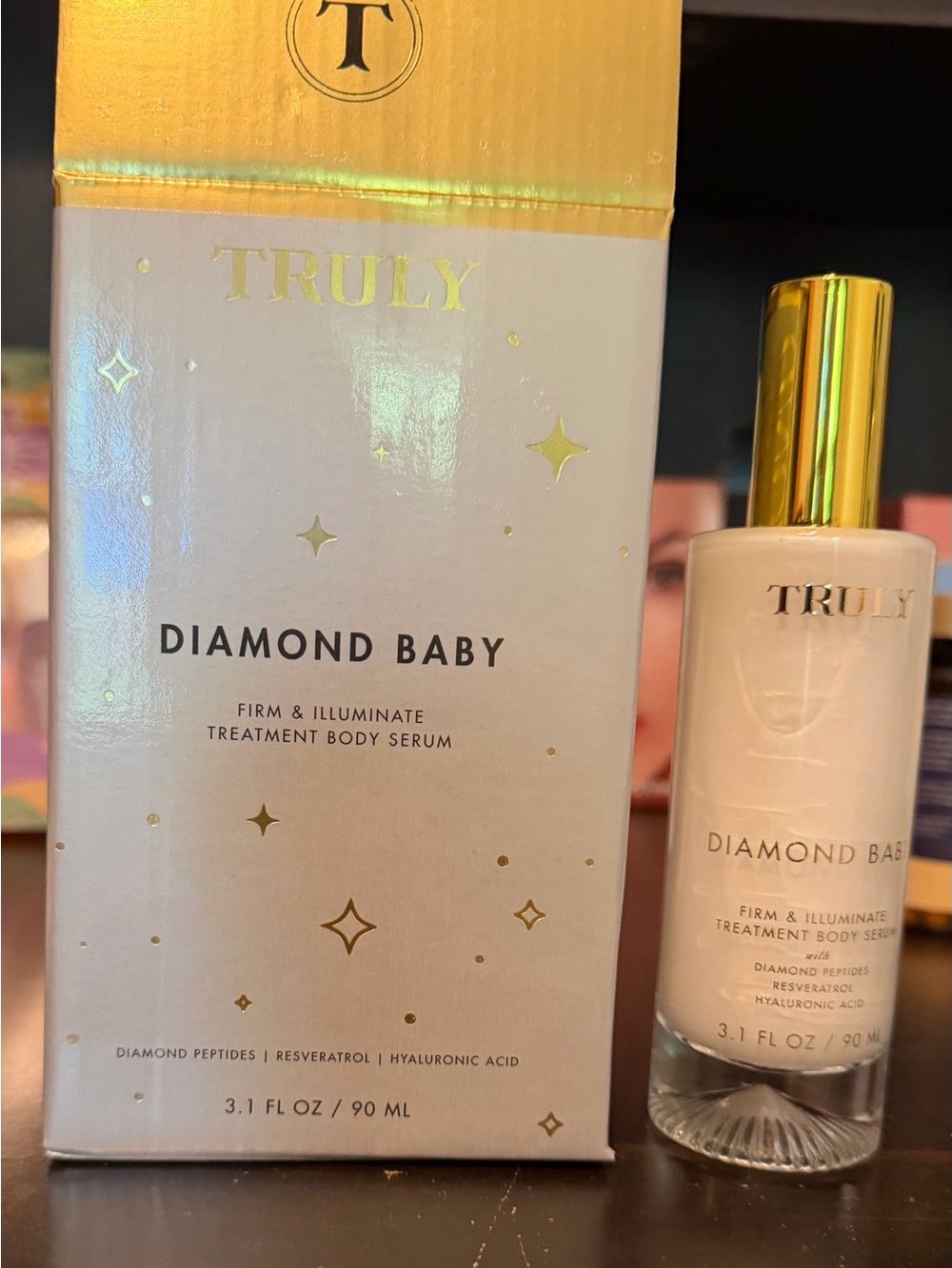 TRULY Diamond Baby Treatment Body Serum — White & Gold
